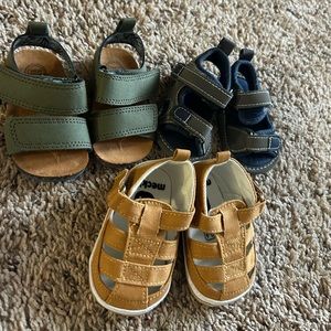 Baby boy sandals! Never worn before. Around 3-6 months.